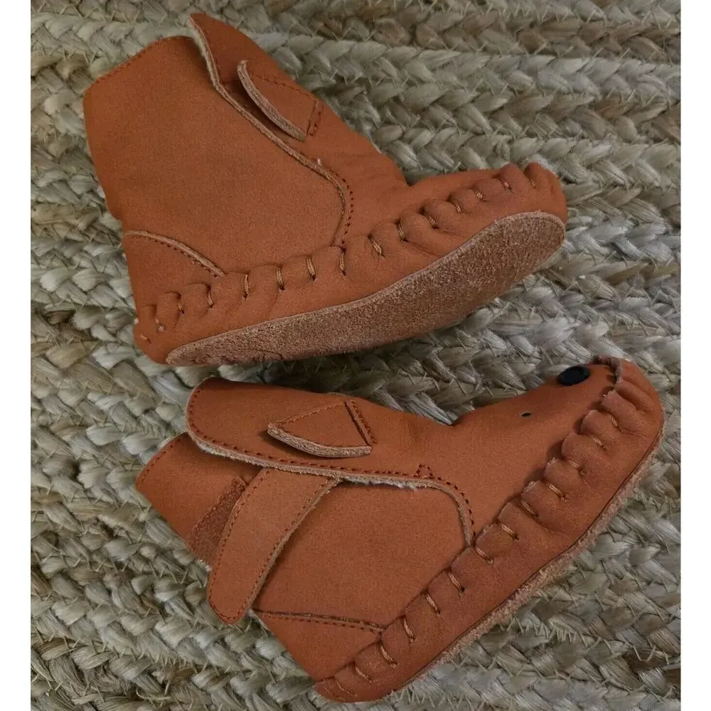 Donsje AMSTERDAM Kapi Classic Booties | FOX | Maple Nubuck‎ Size 0-6months NWOT
